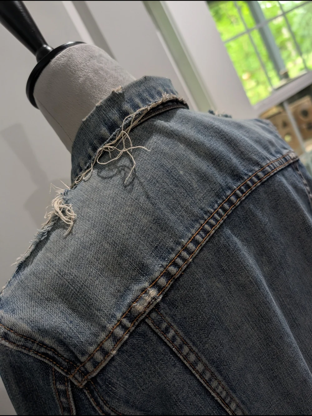 J. Crew Light Wash‎ Distressed Denim Jacket